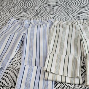 Laurie Felt Blue  White OR Olive And Ivory Striped Jeans